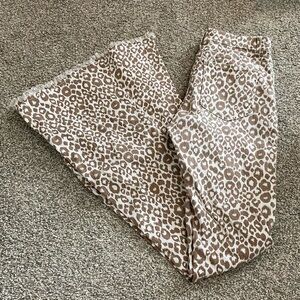 Printed xs bell bottom jeans